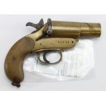 British WW1 Flare Pistol by Cogswell London, with current Deactivation Certificate