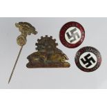 German Ludendorf / Hitler & NSDAP Party type badges. (4x types)