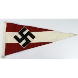 German Hitler youth large pennant.