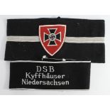 German WW2 DSP Kyffhauser arm band with German Veterans arm band.