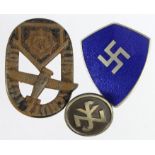 German Nazi Badges / pins. (3)
