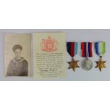 WW2 Royal Navy casualty group with 1939-45 Star, Atlantic Star, War Medal, original named Casualty