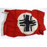 German Nazi Balkan cross Flag DAK Africa corps dated Berlin 1942, 85cm x 150cm.