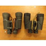 WW2 pair of Russian 7x50 military binoculars with pair of WW2 Canadian 1943 dated 7x50 military