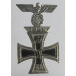 German WW1 Iron Cross with combined WW2 1939 bar to the Iron Cross.