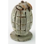 WW2 mills no 36 hand grenade with rifle base plate, deactivated.