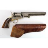 Revolver, Colt Navy "Brevette", barrel 7.5", Cal.36. Address in 2 lines: "Address Col Colt" over "