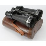 WW2 large pair of Barr & Stroud binoculars in leather case named to Major A Esson-Scott.