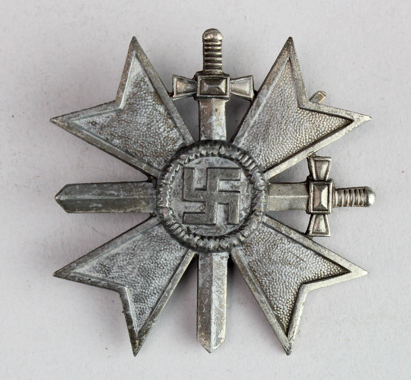 German WW2 War Merit Cross 1st class pinback, maker L/15 stamped