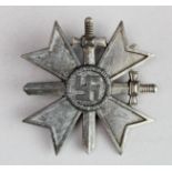 German WW2 War Merit Cross 1st class pinback, maker L/15 stamped