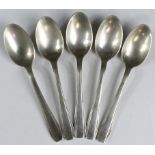 German Nazi heavy silver plated Waffen SS Tea Spoons. (5)