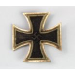 German Nazi Iron Cross 1st Class EK.1 3-part construction with an iron core.