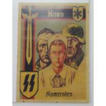 German Waffen SS "Nord" (mountain troops) Propaganda Poster. In a click frame.