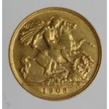 Half Sovereign 1908 VF