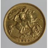 Half Sovereign 1906 VF