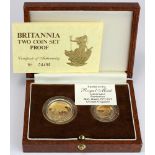 Britannia Two coin set 1987 (£25 & £10) Proof FDC boxed as issued