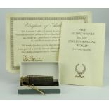 Ransome gallery of London sterling silver and emerald set limited edition replica saxon sundial