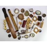 Collectables. A collection of approximately thirty various items, including portrait miniatures,