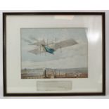 Aviation Interest A Framed Colour Lithograph Walter (W.L) "By Permission of the Patentees This