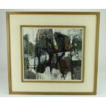 Helen Hale. Oil on board entitled 'Hampstead Ponds,' label to reverse. 54.5cm x 50cm frame, (