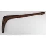 Victorian African weapon / club, with carved decoration to one end, length 65cm approx.