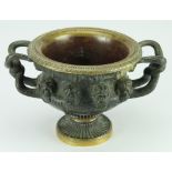 Susse Freres Bronze Warwick style Jardiniere. The crossover branch handles and decorated with the