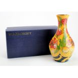 Moorcroft. Step Back Honeysuckle vase on 372/8 shape by Emma Bossons, 1st quality, height 21cm