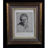 Moss, Colin (of Ipswich 1914-2005) Etching, A/P. Signed Colin Moss 38. Titled verso, Portrait of A.