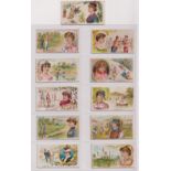 Cigarette cards, USA, Goodwin's, Games & Sports Series, 11 cards, Skating, Quoits (light stain to