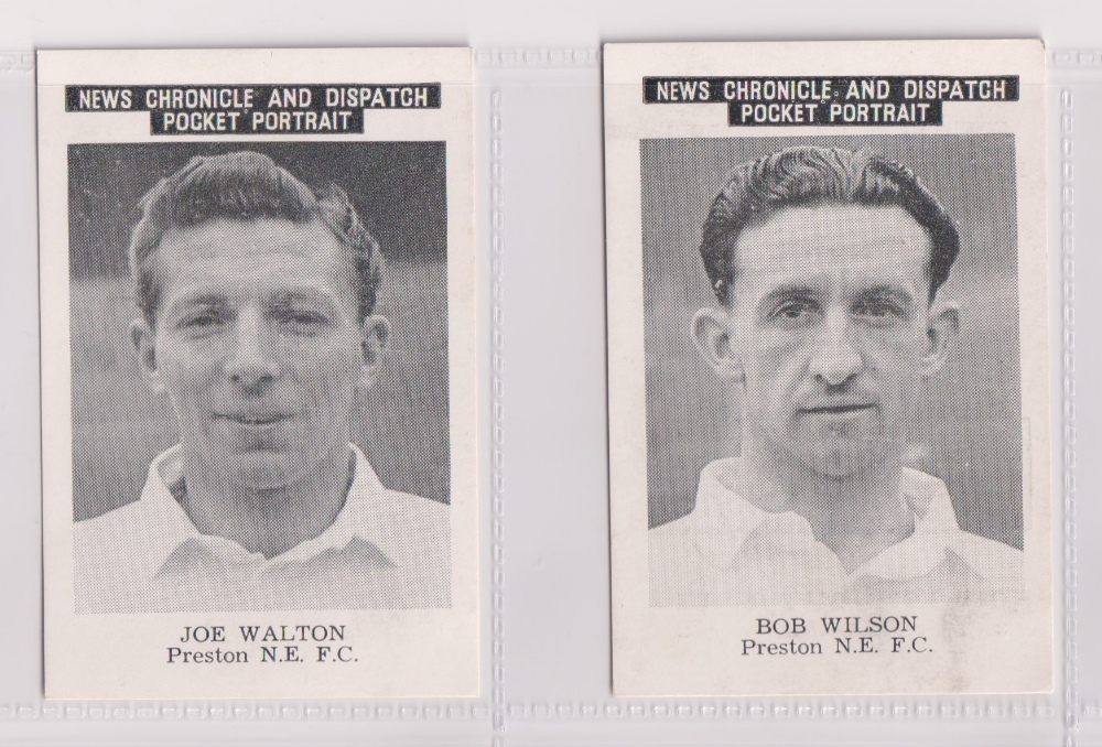 Trade cards, News Chronicle, Footballers, Preston North End, two sets with different printings, - Image 5 of 10