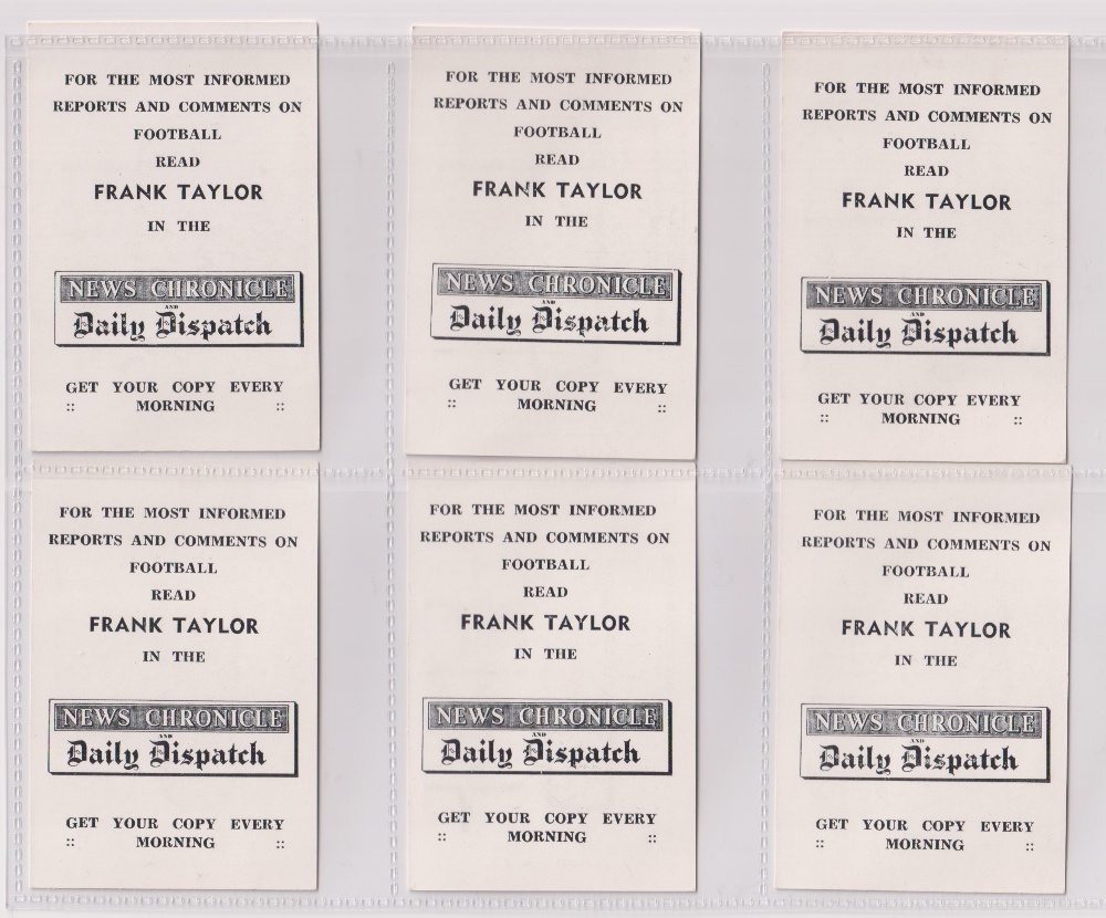 Trade cards, News Chronicle, Footballers, Preston North End, two sets with different printings, - Image 4 of 10