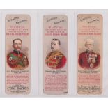 Trade cards, Singer, Bookmarks, Boer War Generals, three bookmarks, Lord Kitchener of Khartoum,