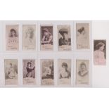 Cigarette cards, Wills, Actresses, Collotype, 11 different cards, mixed fronts 'Wills'' & 'Will'