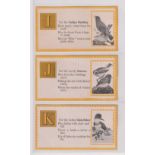 Trade cards, USA, Foley & Co, Bird Portraits, Alphabetical Series A-Z plus Series Introductory