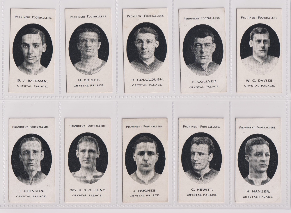 Cigarette cards, Taddy, Prominent Footballers (London Mixture), Crystal Palace (set, 15 cards) (