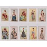 Cigarette cards, Newfoundland, ITC, Girls of All Nations (set, 50 cards, most with some back damage,