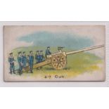 Cigarette card, Alberge & Bromet, Boer War & General Interest, type card, '4.7 Gun' (Brown Bridal