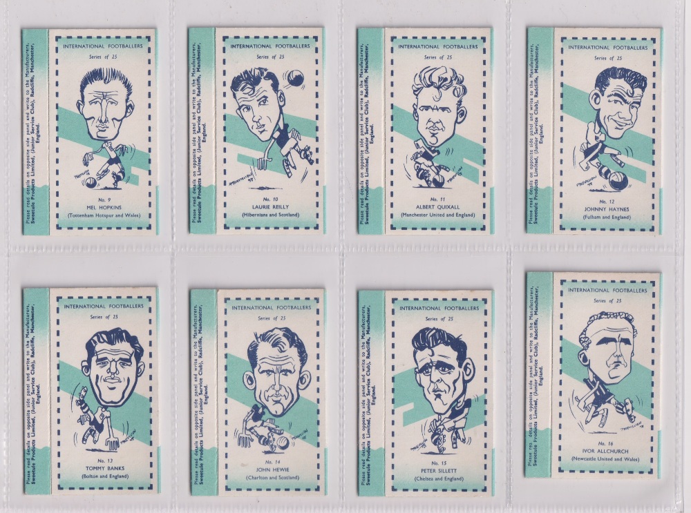 Trade cards, Sweetule, International Footballers (set, 25 cards, all on UNCUT packets) (vg) - Image 3 of 4