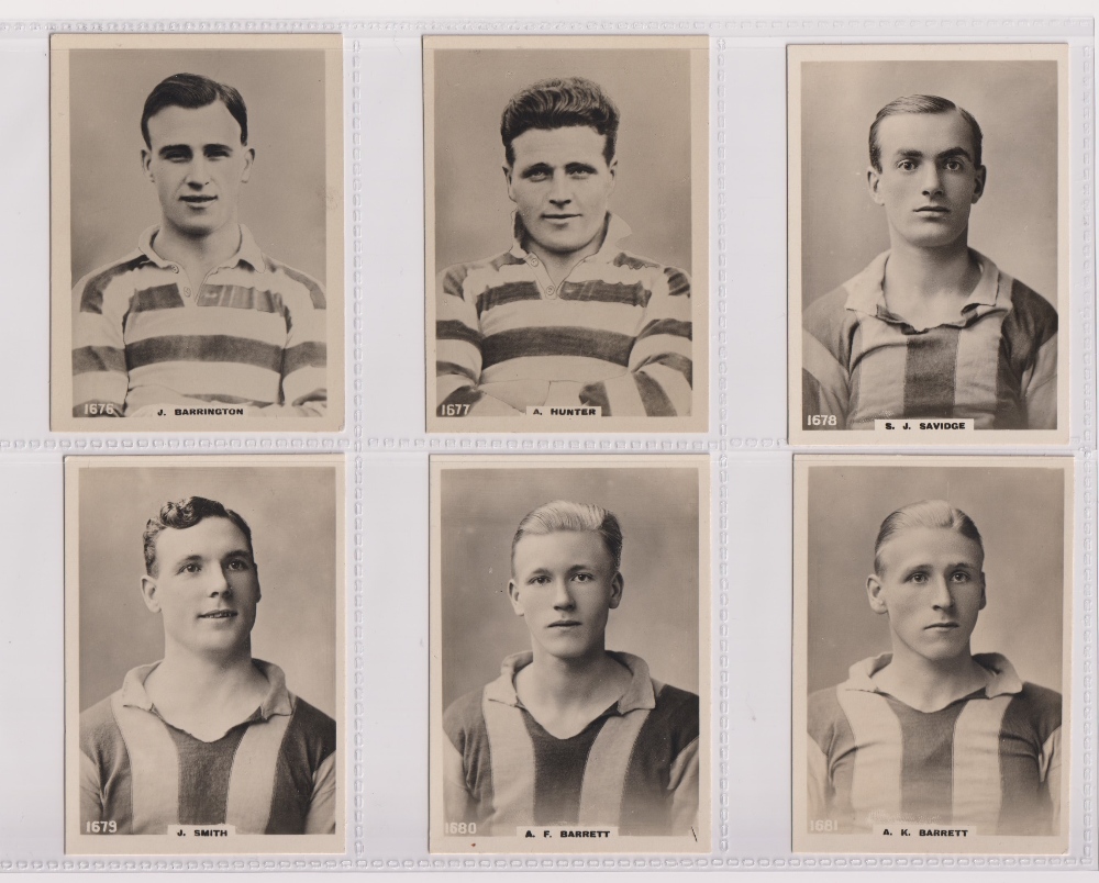 Cigarette cards, Phillips, Footballers (all Pinnace back), 'L' size, 36 different cards, numbered