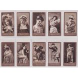 Cigarette cards, Archer's, Beauties, CHOAB (Brown) (set, 50 cards) (1 with staining to back, some