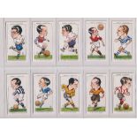 Cigarette cards, Ogden's, 2 sets, Football Caricatures (50 cards) & Football Club Captains (50
