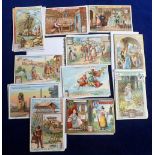 Trade cards, Liebig, a collection of 12 sets, 11 with 6 cards in each and 1 with 12, all issued 1900