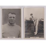 Cigarette cards, Phillip's, Cricketers, Premium size (153 x 111mm), 3 cards, Warwickshire (2), 93c