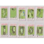 Cigarette cards, Churchman's, 3 Jovial Golfers (set, 36 cards) (gd/vg)