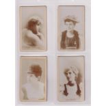 Cigarette cards, USA, S.F. Hess & Co, Photographic Cards, Actresses, 8 different cards, 104mm x