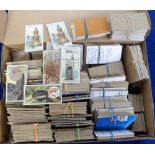 Cigarette cards, Wills, a shoebox packed with Wills cards, many different series with duplication