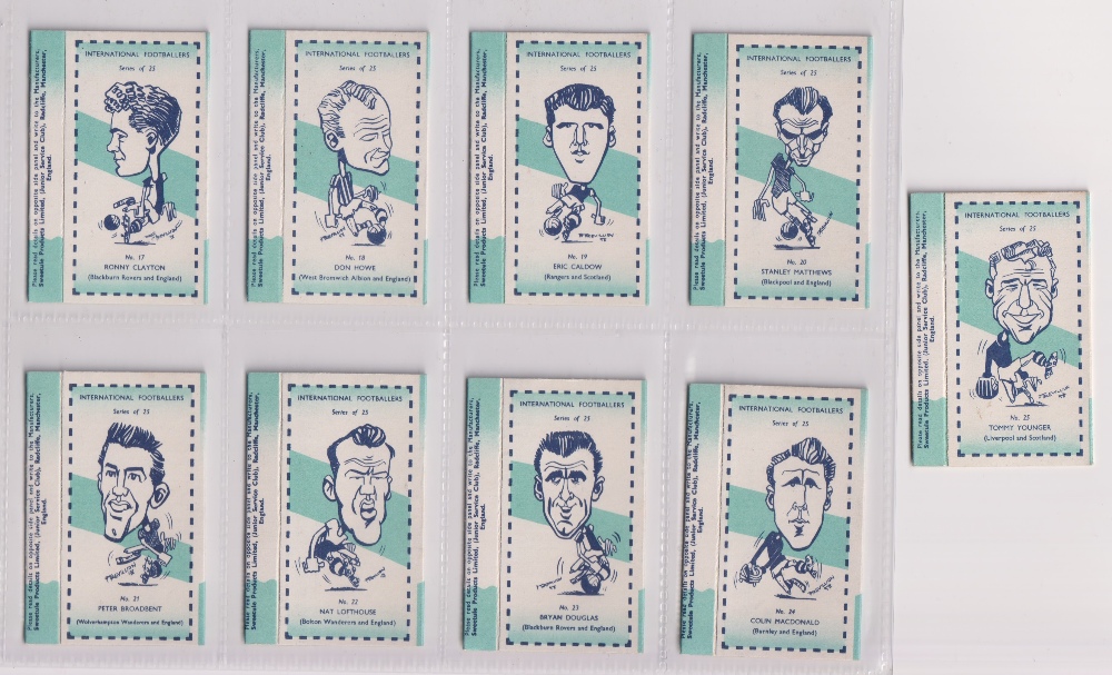 Trade cards, Sweetule, International Footballers (set, 25 cards, all on UNCUT packets) (vg) - Image 4 of 4