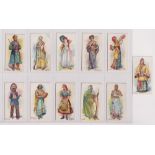 Cigarette cards, Smith's, Races of Mankind, (no title, multibacked) 11 cards all with matching cup-