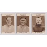 Trade cards, British Chewing Sweets (Oh Boy Gum), Photos of Footballers, Chesterfield, 3 cards,
