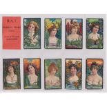 Cigarette cards, USA, BAT, Beauties, Water Girls (Green net backs) (set, 25 cards) (some slight edge